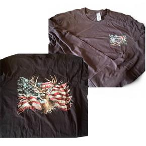 Long Sleeve Tee — Black (Flag & Buck, District Made)