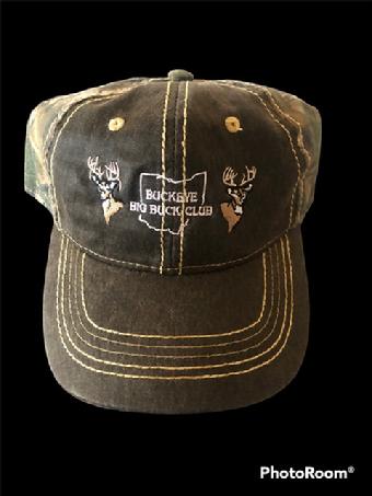 Camo & Brown Oiled Leather Hat