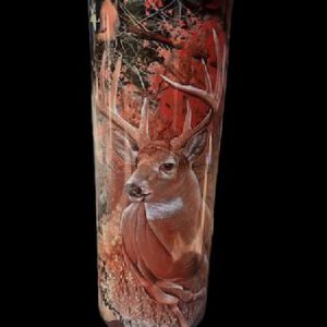 20 oz Buck with Flag Tumbler