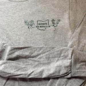 Long Sleeve Tee — Medium Grey (Double Buck Chest)