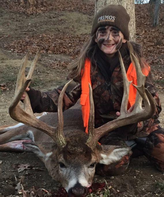 Abbegayle Meagan Riffle with BBBC trophy buck