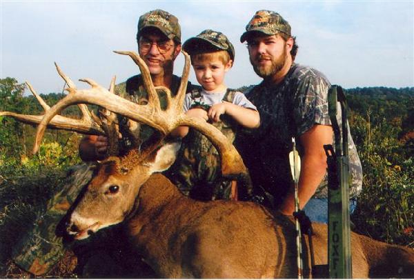 Randy, Will and Jason Delawder with BBBC trophy buck