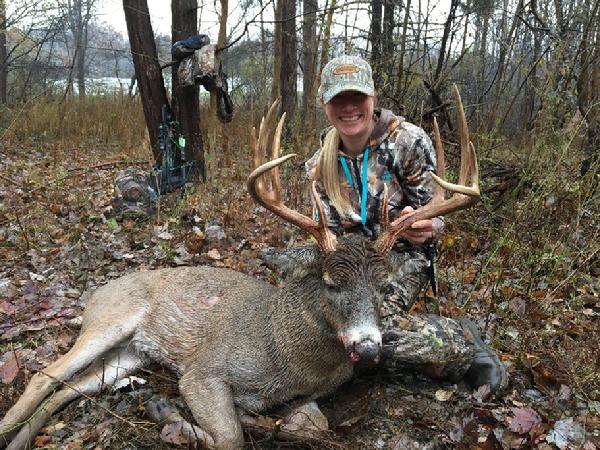 Gretchen Jacot with BBBC trophy buck